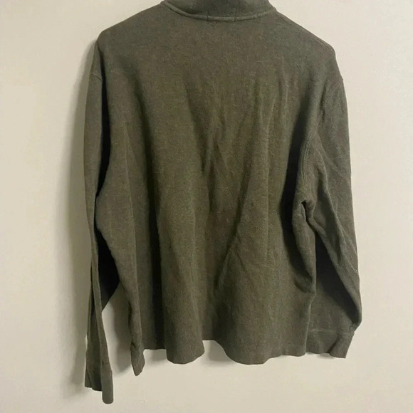 Polo Ralph Lauren Sweater 1/4 Zip Pullover Estate Rib Olive Green Size Large - Picture 4 of 6